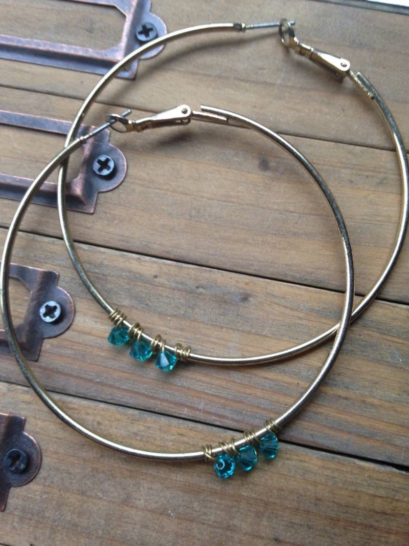 Kristall Super Creolen von shopnikkicummings