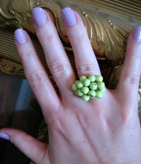 Neon Green Türkis Cocktail-Ring von shopnikkicummings