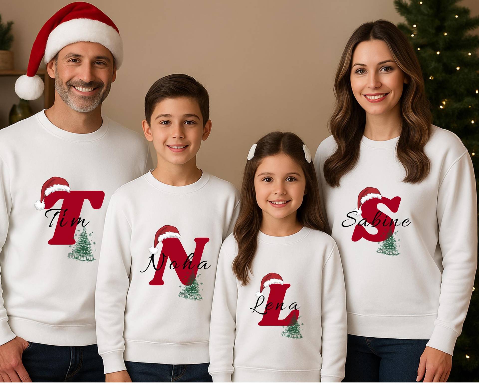 Personalisierte Weihnachts Pullover Familie | Schneemann Family Sweater |Matching Christmas Mama Papa Kinder, Weihnachtspulli Herren von shopparadiss