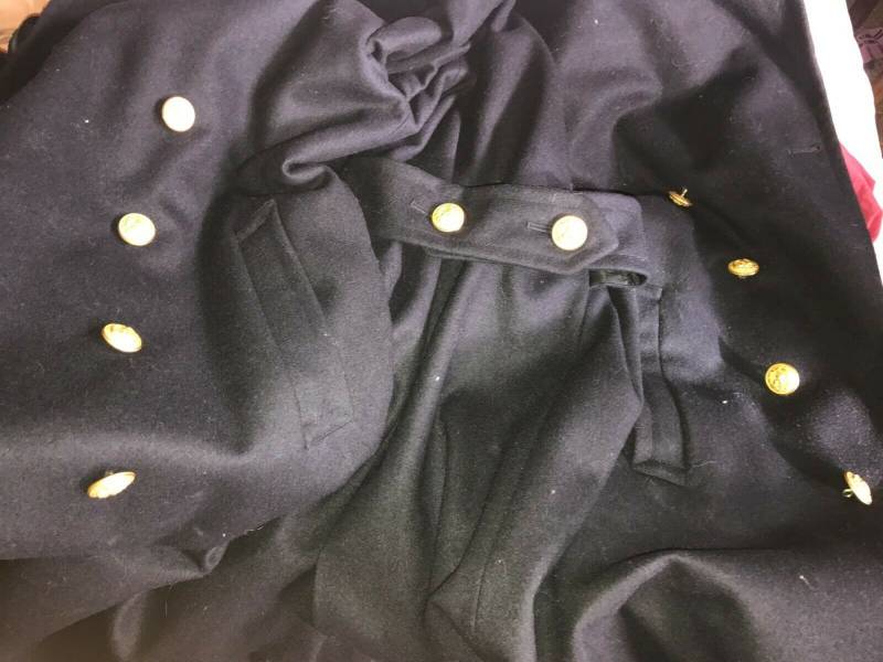 Us Navy Ww2 #ds 4 1-3669-64-C 100% Wolle Original Langer, Dicker Mantel von shoppforyou