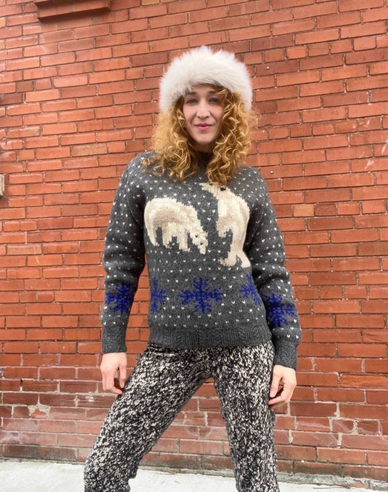 Eisbären Vintage 1980Er Jahre Reine Wolle Strickpullover Pullover von shopphoenixvintage