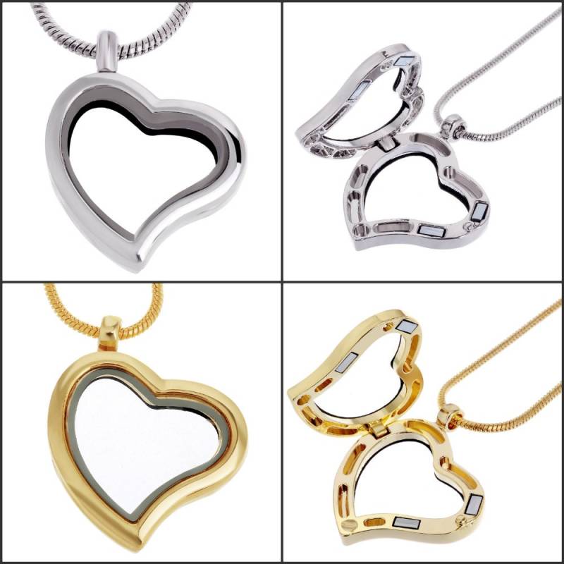 Herz Medaillonkette 20 Zoll Für Lebendige Erinnerung Schwimmende Anhänger, Silber Gold Medaillon Glas Medaillon, Charm Herz Medaillonkette 20 Zoll Für Lebendige Erinnerung Schwimmende Anhänger, Silber Gold Medaillon Glas Medaillon, Charm von shoppingSND