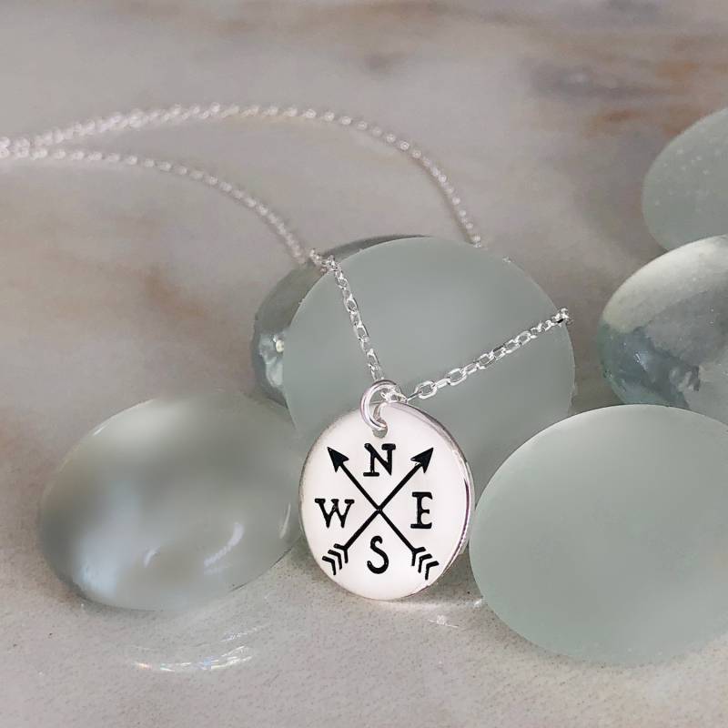 Kompass Halskette Verloren Ohne Dich Inspirierend Schmuck Geschenk Sterling Silber Beste Freunde Bff Mutter Lehrer Führer Danke von shopshinelife