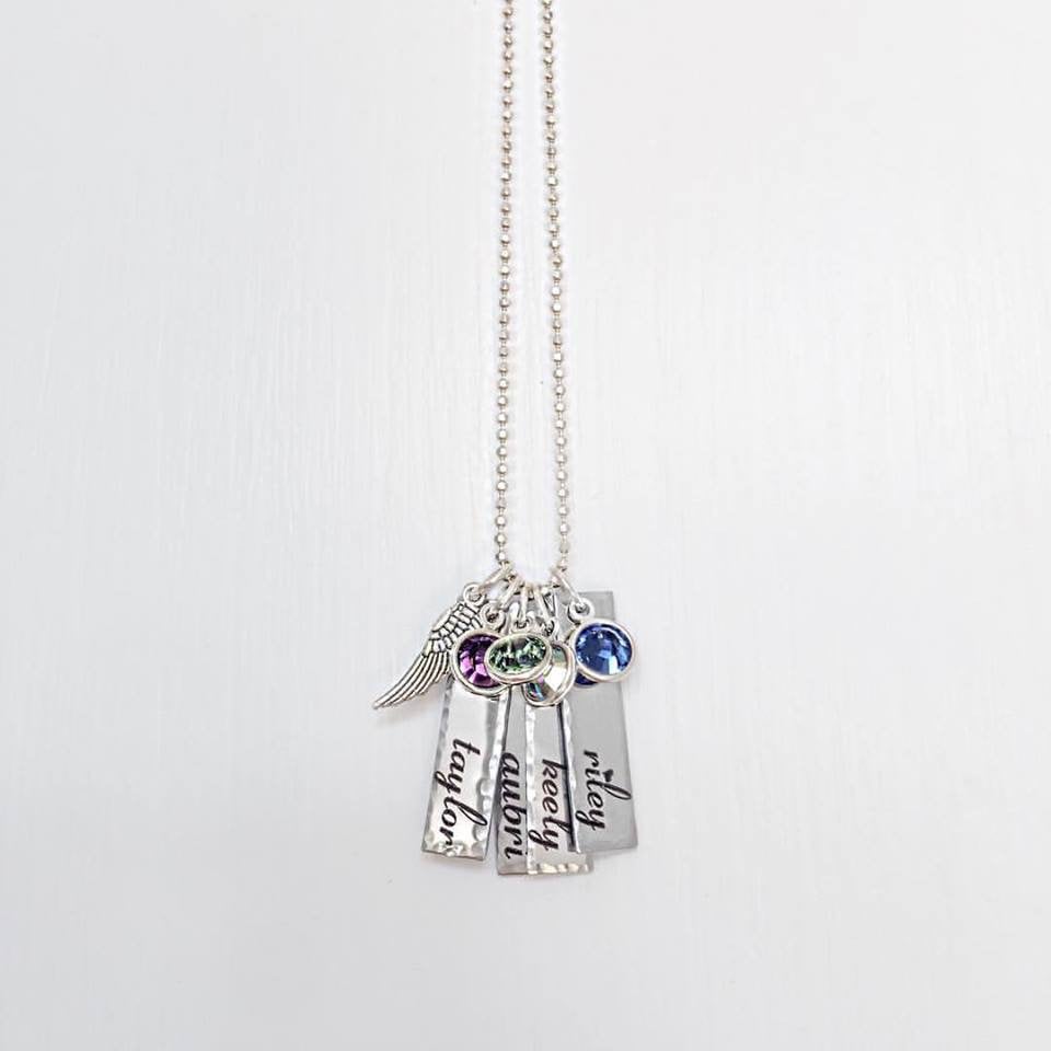 Mama Halskette - Personalisierte Engel Baby Neue Mutter Erinnerung Schmuck von shopshinelife