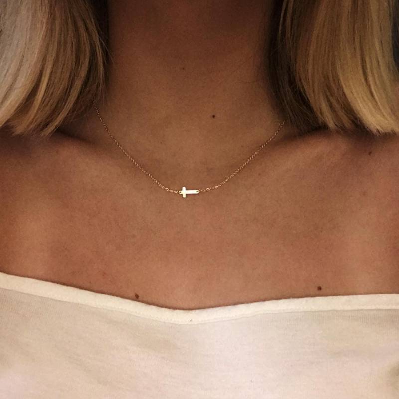 You Are Loved Halskette Kleines Sterling Silber Seitlich Kreuz John 316 Gold Zierlich Glaube Schmuck Bibel Vers Taufe Inspiration Layering von shopshinelife