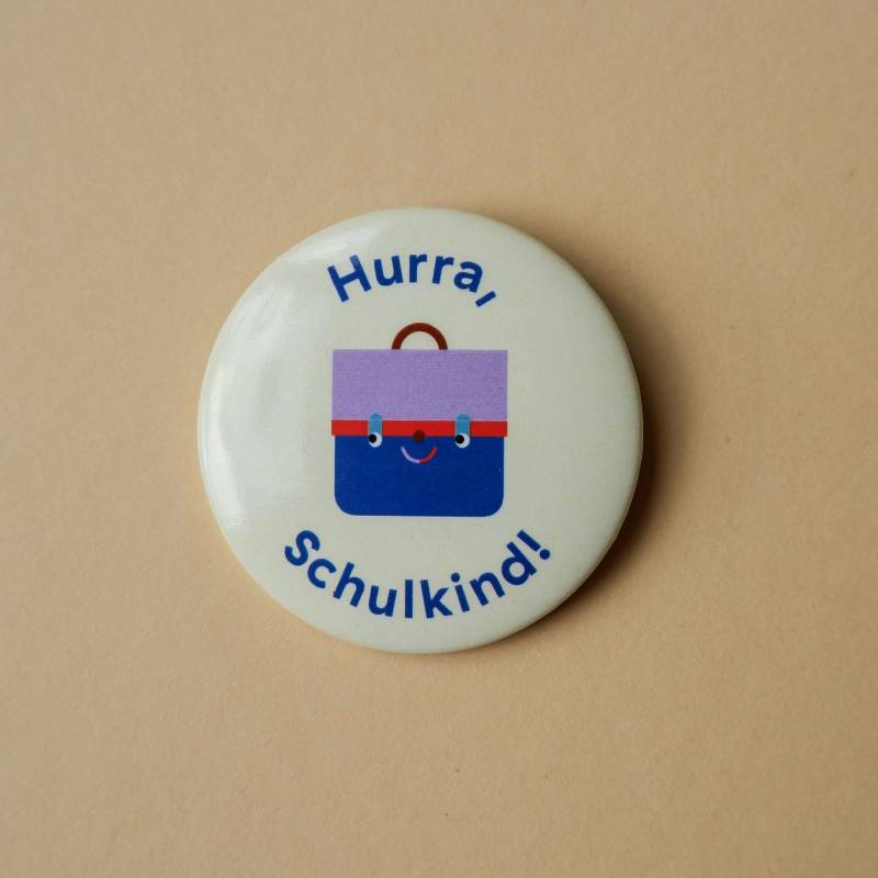 Button 50mm "Hurra, Schulkind" Einschulung/Schule Schulkind Schultüte von shoptinyday