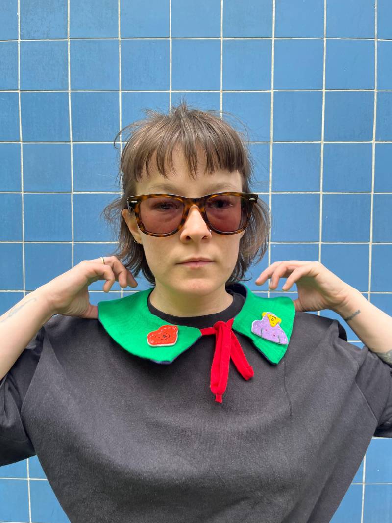 Der Clown - Musselin Kragen in Bunt, Doppelseitig | Skurril Handgefertigtes Hals Accessoire Der Clown - Musselin Kragen in Bunt, Doppelseitig | Skurril Handgefertigtes Hals Accessoire von shopufak
