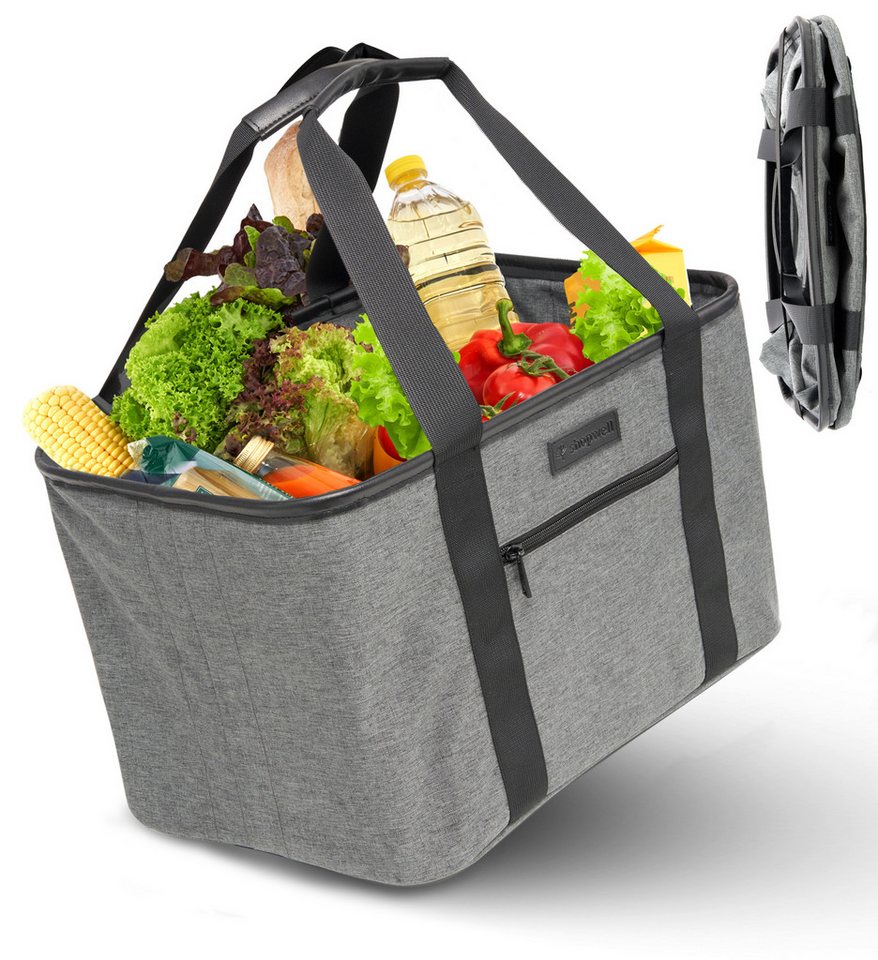 shopwell Einkaufskorb Einkaufskorb faltbar 30 Liter Klappkorb,Shopping Bag grau/schwarz shopwell Einkaufskorb Einkaufskorb faltbar 30 Liter Klappkorb,Shopping Bag grau/schwarz von shopwell