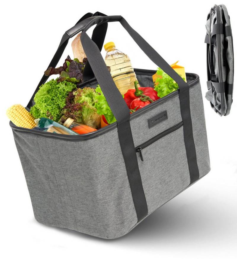 shopwell Einkaufskorb Einkaufskorb faltbar 30 Liter Klappkorb,Shopping Bag grau/schwarz shopwell Einkaufskorb Einkaufskorb faltbar 30 Liter Klappkorb,Shopping Bag grau/schwarz von shopwell