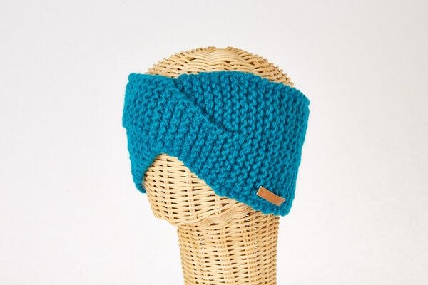 short'n'pietz Schurwollstirnband crisscross links gestrickt von short'n'pietz