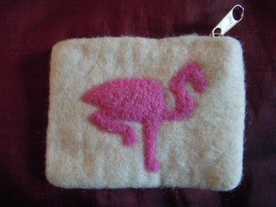 short'n'pietz handgefilztes Portemonnaie  mit Reißverschluß aus 100% Schafswolle von short'n'pietz