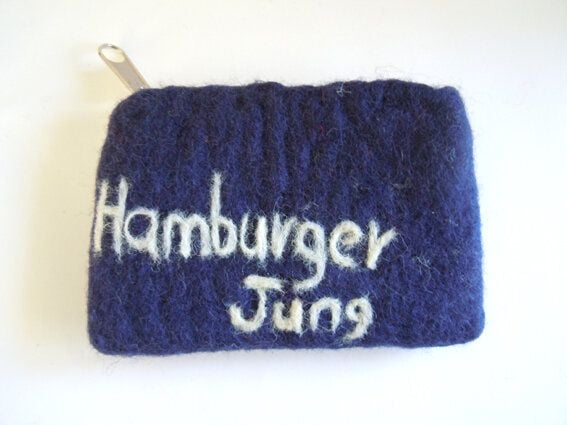 short'n'pietz handgefilztes Portemonnaie  mit Reißverschluss von short'n'pietz