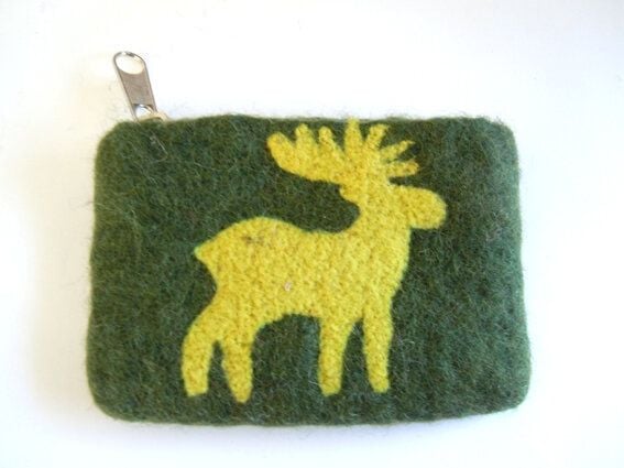 short'n'pietz handgefilztes Portemonnaie  mit Reißverschluss von short'n'pietz