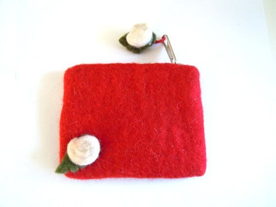 short'n'pietz handgefilztes Portemonnaie  mit Reißverschluß von short'n'pietz