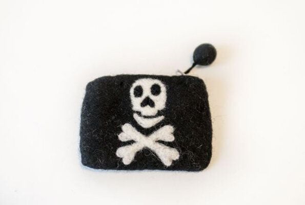 short'n'pietz handgefilztes Portemonnaie  mit Reißverschluss von short'n'pietz