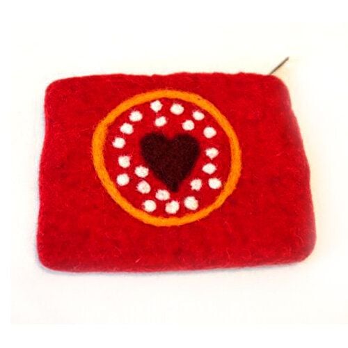 short'n'pietz handgefilztes Portemonnaie mit Reißverschluß von short'n'pietz