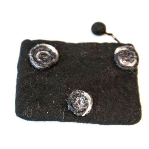 short'n'pietz handgefilztes Portemonnaie mit Reißverschluß von short'n'pietz