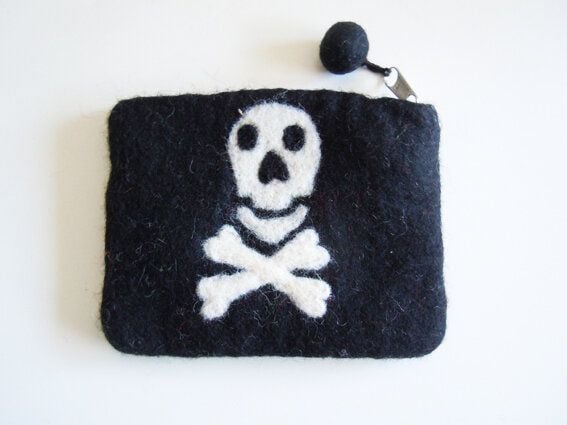 short'n'pietz handgfilztes Portemonnaie  mit Reißverschluß von short'n'pietz