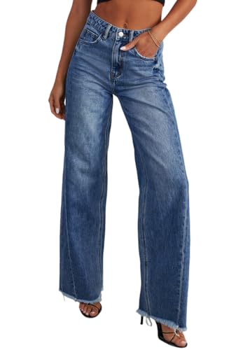 shownicer Baggy Jeans Damen High Waist Jeanshosen Weites Bein Jeans Straight Jeans Stretch Jeans Hosen Lose Casual Damenhose Jeans Freizeithose Wide Leg Denim Pants C Blau L shownicer Baggy Jeans Damen High Waist Jeanshosen Weites Bein Jeans Straight Jeans Stretch Jeans Hosen Lose Casual Damenhose Jeans Freizeithose Wide Leg Denim Pants C Blau L von shownicer