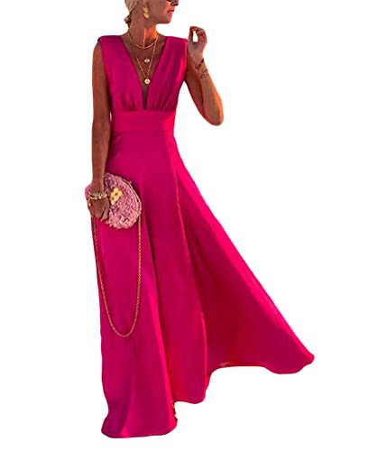 shownicer Damen Abendkleid Elgant A-Linie Kleider V-Ausschnitt Schulterfrei Cocktailkleid Hohe Taille Lange Sommerkleid Strandkleid Partykleid Maxikleider Rot S shownicer Damen Abendkleid Elgant A-Linie Kleider V-Ausschnitt Schulterfrei Cocktailkleid Hohe Taille Lange Sommerkleid Strandkleid Partykleid Maxikleider Rot S von shownicer