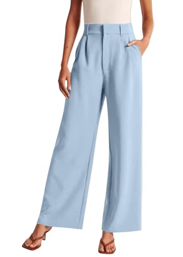 shownicer Damen Anzughose Elegante Lässig Sommerhose Leicht Bequem Business Hosen Anzughose mit Taschen A Hellblau XS shownicer Damen Anzughose Elegante Lässig Sommerhose Leicht Bequem Business Hosen Anzughose mit Taschen A Hellblau XS von shownicer