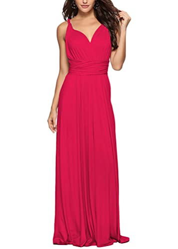 shownicer Damen Elgant Lange Abendkleider Multiway Brautjungfernkleid Wickelkleid V-Ausschnitt Cocktailkleid Bodenlang Partykleid Rückenfrei Neckholder A Linie Maxikleid Ballkleid 13 Rot S shownicer Damen Elgant Lange Abendkleider Multiway Brautjungfernkleid Wickelkleid V-Ausschnitt Cocktailkleid Bodenlang Partykleid Rückenfrei Neckholder A Linie Maxikleid Ballkleid 13 Rot S von shownicer