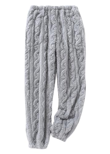 shownicer Damen Flauschige Hose Plüsch Karierte Pyjamahose Winter Warme Plüschhose Bequeme Schlafanzughose Mit Taschen Haushose Fleecehose Sporthose K Grau L shownicer Damen Flauschige Hose Plüsch Karierte Pyjamahose Winter Warme Plüschhose Bequeme Schlafanzughose Mit Taschen Haushose Fleecehose Sporthose K Grau L von shownicer