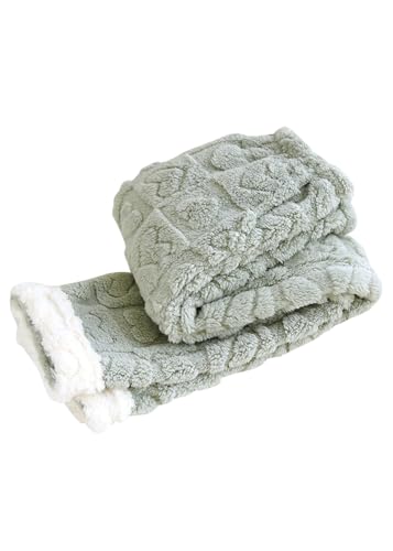 shownicer Damen Flauschige Plüsch Karierte Pyjamahose Winter Warme Plüschhose Bequeme Schlafanzughose Mit Taschen Haushose Fleecehose Sporthose I Grün XS von shownicer