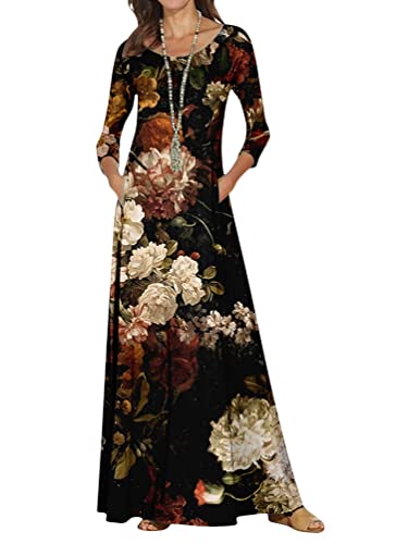 shownicer Damen Herbst Winter Freizeit Langarm Maxi Boho Print Kleid Loose Lässige Langkleider Freizeitkleid Rundhals Tunika Kleid Stil 04 M shownicer Damen Herbst Winter Freizeit Langarm Maxi Boho Print Kleid Loose Lässige Langkleider Freizeitkleid Rundhals Tunika Kleid Stil 04 M von shownicer