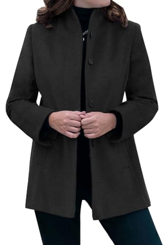 shownicer Damen Herbst Winter Mantel Trenchcoat Patchwork Langarm Cardigan Schlank Mantel Elegant Frauen Mode Lässige Outwear C Schwarz 3XL von shownicer