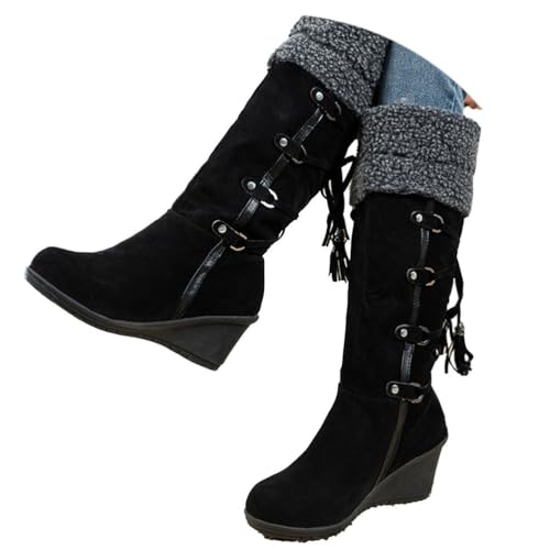shownicer Damen Herbst Winter Stiefel Kniehohe Stiefel Plateau High Heels Stiefel mit Blockabsatz und Schnürung Hohe Mode Schneestiefel Plüsch Boots Freizeitschuhe A Schwarz 38 EU shownicer Damen Herbst Winter Stiefel Kniehohe Stiefel Plateau High Heels Stiefel mit Blockabsatz und Schnürung Hohe Mode Schneestiefel Plüsch Boots Freizeitschuhe A Schwarz 38 EU von shownicer