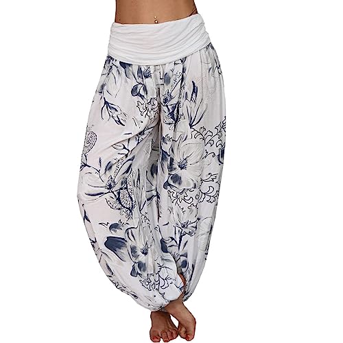 shownicer Damen Hosen Lang Bedrucken Pumphose Haremshose Sommerhose Yogahose Aladinhose Baggy Harem Atmungsaktive Freizeithose Yogahose Strandhose mit Taschen C Weiß M shownicer Damen Hosen Lang Bedrucken Pumphose Haremshose Sommerhose Yogahose Aladinhose Baggy Harem Atmungsaktive Freizeithose Yogahose Strandhose mit Taschen C Weiß M von shownicer