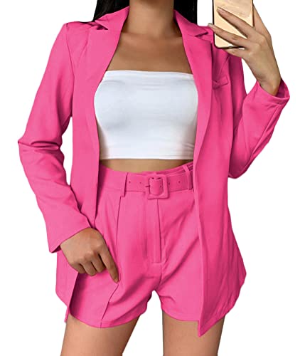 shownicer Damen Hosenanzüge Zweiteiliger Anzug Set Revers Business Büro Einfarbig Blazer und Shorts Langarm Anzugjacke Hosenanzug Slim Fit 2-teilig Anzugsets B Rosenrot M shownicer Damen Hosenanzüge Zweiteiliger Anzug Set Revers Business Büro Einfarbig Blazer und Shorts Langarm Anzugjacke Hosenanzug Slim Fit 2-teilig Anzugsets B Rosenrot M von shownicer