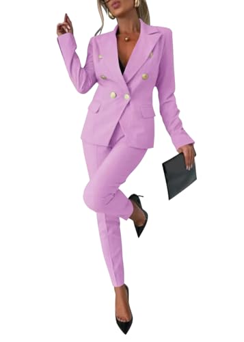 shownicer Damen Hosenanzug Elegant Business Anzug Set Revers Büro Langarm Anzugjacke Blazer Hose Zweiteiler Anzug 2-teilig Slim Fit Festlich Streetwear Damenanzug A Rosa XS shownicer Damen Hosenanzug Elegant Business Anzug Set Revers Büro Langarm Anzugjacke Blazer Hose Zweiteiler Anzug 2-teilig Slim Fit Festlich Streetwear Damenanzug A Rosa XS von shownicer