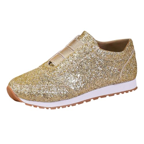 shownicer Damen Sneaker Pailletten Glitzer Flach Schuhe Freizeit Atmungsaktiv Walkingschuhe Turnschuhe Outdoor Fitness Jogging Sportschuhe mit Klettverschluss A Gold 39 EU shownicer Damen Sneaker Pailletten Glitzer Flach Schuhe Freizeit Atmungsaktiv Walkingschuhe Turnschuhe Outdoor Fitness Jogging Sportschuhe mit Klettverschluss A Gold 39 EU von shownicer