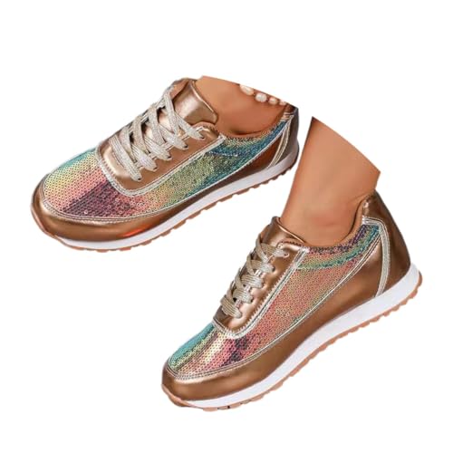 shownicer Damen Sneaker Pailletten Glitzer Flach Schuhe Freizeit Atmungsaktiv Walkingschuhe Turnschuhe Outdoor Fitness Jogging Sportschuhe mit Klettverschluss B Gold 39 EU shownicer Damen Sneaker Pailletten Glitzer Flach Schuhe Freizeit Atmungsaktiv Walkingschuhe Turnschuhe Outdoor Fitness Jogging Sportschuhe mit Klettverschluss B Gold 39 EU von shownicer