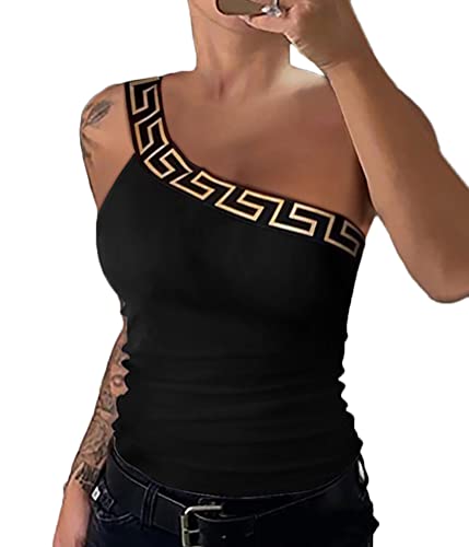 shownicer Damen Spitzen Cami Top Camisole Tanktop Spaghettiträger Oberteile Sommer Ärmellos Shirts Untertops mit V-Ausschnitt C Schwarz01 XL von shownicer