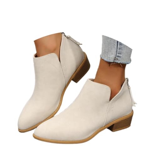 shownicer Damen Stiefeletten Ankle-Boots Niedrigem Absatz Schuhe Comfort Pure Farbe Ankle Bootie mit Zipper Bequem Boots Chelsea Boots Kurze Stiefel Herbst Winter C Beige 39 shownicer Damen Stiefeletten Ankle-Boots Niedrigem Absatz Schuhe Comfort Pure Farbe Ankle Bootie mit Zipper Bequem Boots Chelsea Boots Kurze Stiefel Herbst Winter C Beige 39 von shownicer