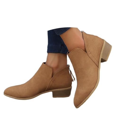 shownicer Damen Stiefeletten Ankle-Boots Niedrigem Absatz Schuhe Comfort Pure Farbe Ankle Bootie mit Zipper Bequem Boots Chelsea Boots Kurze Stiefel Herbst Winter C Braun 39 shownicer Damen Stiefeletten Ankle-Boots Niedrigem Absatz Schuhe Comfort Pure Farbe Ankle Bootie mit Zipper Bequem Boots Chelsea Boots Kurze Stiefel Herbst Winter C Braun 39 von shownicer