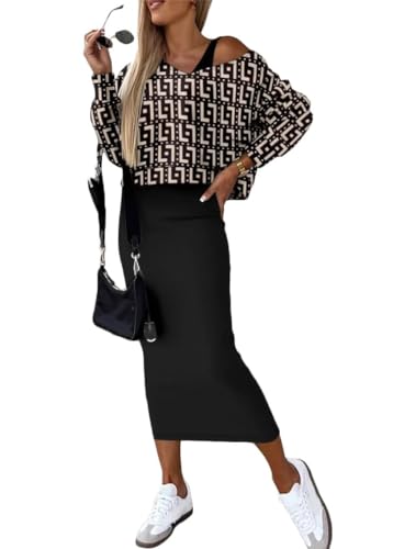 shownicer Damen Strickkleid Zweiteiliger Anzug Pullover Oberteil und Ärmelloses Midi Strickkleider Bodycon 2 Stück Set Winter Strick Kleid Pulloverkleid A Khaki02 S shownicer Damen Strickkleid Zweiteiliger Anzug Pullover Oberteil und Ärmelloses Midi Strickkleider Bodycon 2 Stück Set Winter Strick Kleid Pulloverkleid A Khaki02 S von shownicer
