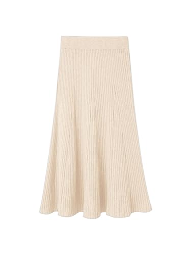 shownicer Damen Strickrock Elastische Hohe Taille Stretch Faltenröcke Casual Lose Strickrock Langer Freizeitrock Einfarbig Knit Midirock Winterrock A Aprikose XXL shownicer Damen Strickrock Elastische Hohe Taille Stretch Faltenröcke Casual Lose Strickrock Langer Freizeitrock Einfarbig Knit Midirock Winterrock A Aprikose XXL von shownicer
