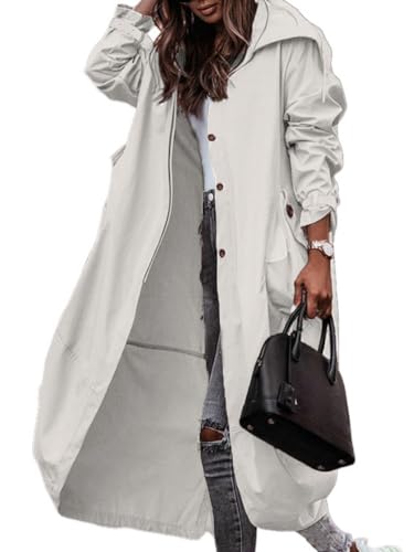 shownicer Damen Trenchcoat Elegant Lang Mantel Jacke Lässig Locker Langer Jacke Mode Revers Übergangsmantel Winddichter Mantel B Grau S shownicer Damen Trenchcoat Elegant Lang Mantel Jacke Lässig Locker Langer Jacke Mode Revers Übergangsmantel Winddichter Mantel B Grau S von shownicer