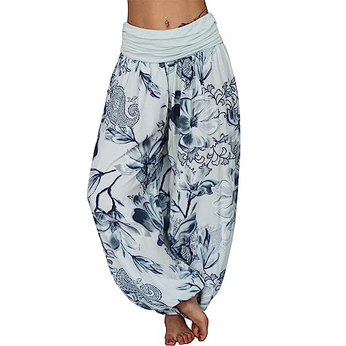 shownicer Haremshosen Damen Kurz Pumphose Hippie Pluderhose Lässige Stoffhose Weite Aladinhose Atmungsaktive Freizeithose Yogahose Strandhose mit Taschen Baggy Hose Leichte Sommerhose C Hellblau 3XL shownicer Haremshosen Damen Kurz Pumphose Hippie Pluderhose Lässige Stoffhose Weite Aladinhose Atmungsaktive Freizeithose Yogahose Strandhose mit Taschen Baggy Hose Leichte Sommerhose C Hellblau 3XL von shownicer