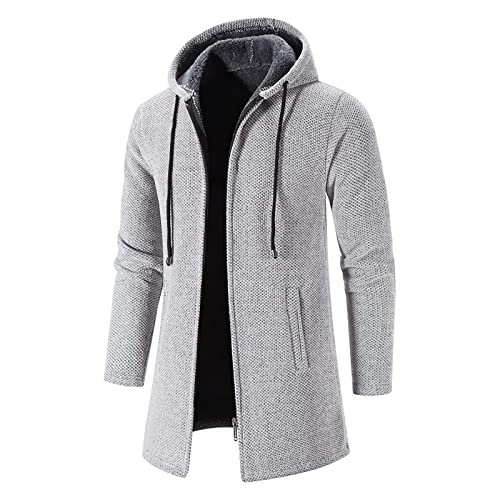 shownicer Herren Kapuze Wintermantel Mantel Lang Slim Fit Herrenmantel Winter Premium Business Mantel Männer Wollmantel Langer Trenchcoat Mantel Windbreaker Warm Wolle Mantel Hellgrau XXL shownicer Herren Kapuze Wintermantel Mantel Lang Slim Fit Herrenmantel Winter Premium Business Mantel Männer Wollmantel Langer Trenchcoat Mantel Windbreaker Warm Wolle Mantel Hellgrau XXL von shownicer