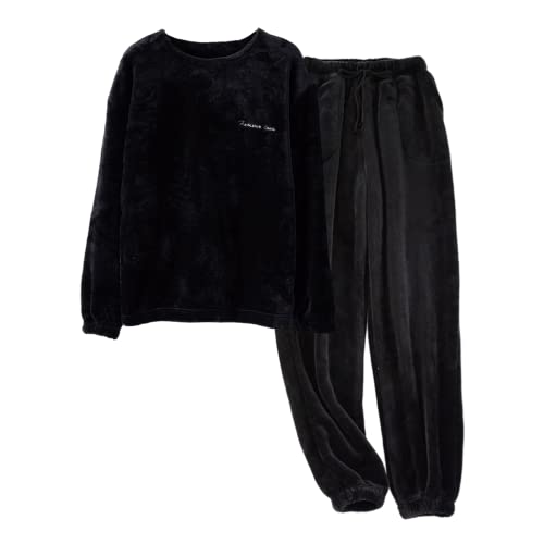 shownicer Herren Pyjama Lang Schlafanzug Set Winter Fleece Zweiteiliger und Schlafhose Set Weich Flanell Nachtwäsche Loungewear Teenager Jungen X2 Schwarz L shownicer Herren Pyjama Lang Schlafanzug Set Winter Fleece Zweiteiliger und Schlafhose Set Weich Flanell Nachtwäsche Loungewear Teenager Jungen X2 Schwarz L von shownicer