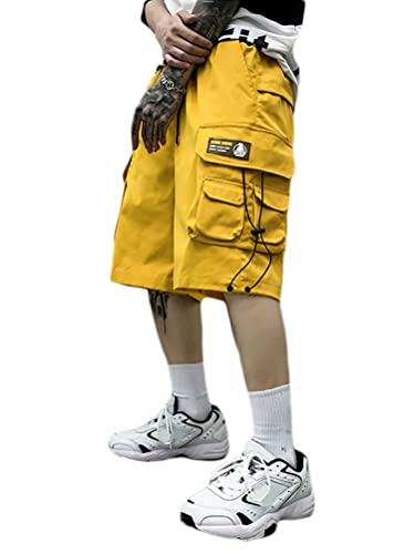 shownicer Herren Techwear Shorts Kurze Hosen Sommer Baggy Hip Hop Cargo Shorts Bermudas Chino Jogger Hose Casual Männer Streetwear Multi Tasche X04 Gelb M shownicer Herren Techwear Shorts Kurze Hosen Sommer Baggy Hip Hop Cargo Shorts Bermudas Chino Jogger Hose Casual Männer Streetwear Multi Tasche X04 Gelb M von shownicer