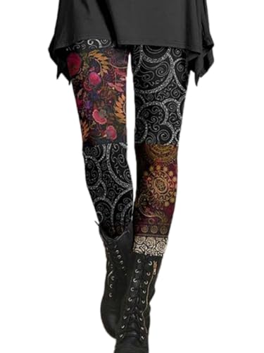 shownicer Leggings Damen Bedruckte Dünn Hose Slim Fit Leggings Sportleggins Herbst Winter Freizeithosen Streetwear Outdoor Alltag A Sty07 L von shownicer