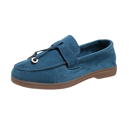 shownicer Loafer Schuhe Damen Wildleder Loafers Flache Bequemen Freizeitschuhe Slip on Round Toe Schuhe Komfort Wildleder Mokassins Slippers A Blau 38 EU shownicer Loafer Schuhe Damen Wildleder Loafers Flache Bequemen Freizeitschuhe Slip on Round Toe Schuhe Komfort Wildleder Mokassins Slippers A Blau 38 EU von shownicer