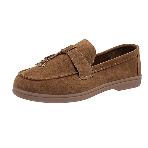 shownicer Loafer Schuhe Damen Wildleder Loafers Flache Bequemen Freizeitschuhe Slip on Round Toe Schuhe Komfort Wildleder Mokassins Slippers A Dunkelbraun 38 EU shownicer Loafer Schuhe Damen Wildleder Loafers Flache Bequemen Freizeitschuhe Slip on Round Toe Schuhe Komfort Wildleder Mokassins Slippers A Dunkelbraun 38 EU von shownicer