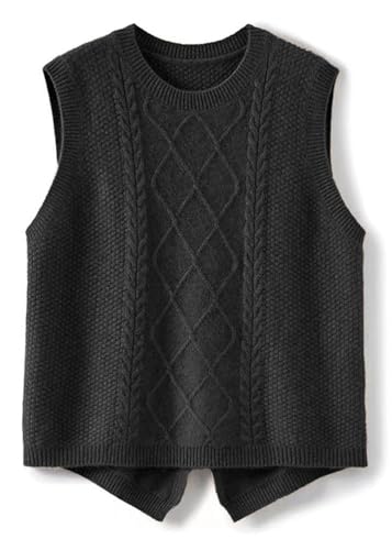 shownicer Pullunder Damen Stricken Weste Pullunder Ärmellos Strick Casual Strickweste Einfarbig Casual Strick Tank Top Sweater A Schwarz S shownicer Pullunder Damen Stricken Weste Pullunder Ärmellos Strick Casual Strickweste Einfarbig Casual Strick Tank Top Sweater A Schwarz S von shownicer